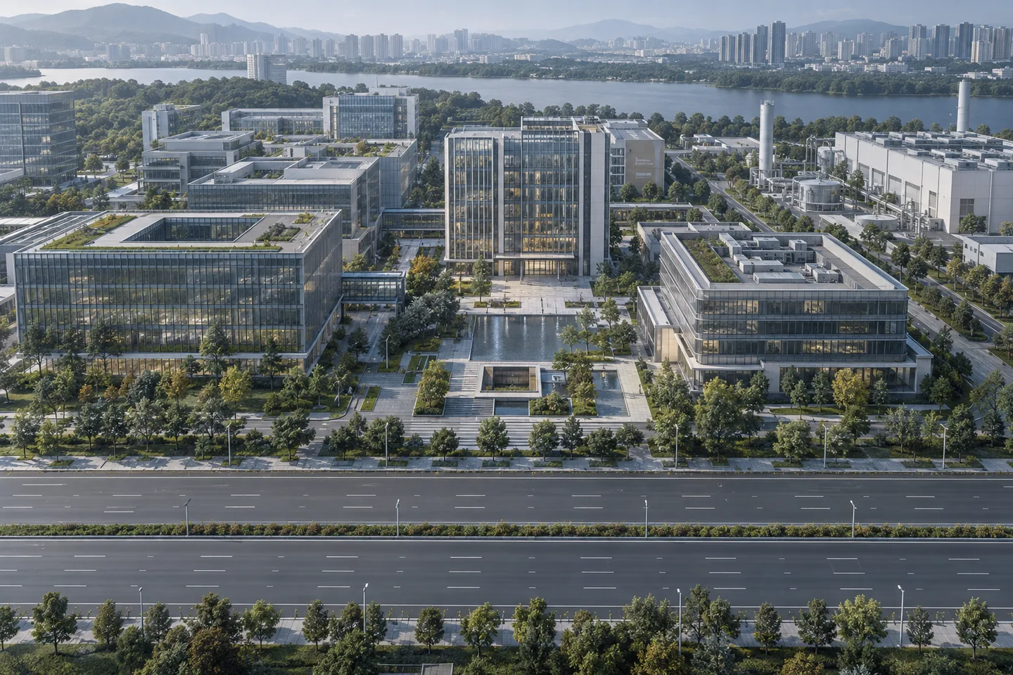 智慧城市园区数字孪生场景示意
